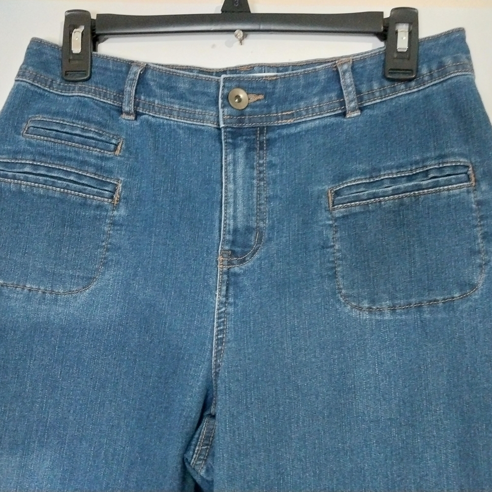 EST. 1946 Denim Size 8 Stylish Blue Flare Women's Jeans - Picture 5 of 14